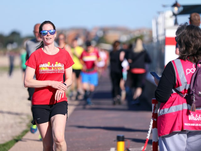 Hannah Picton-Jones at the finish. Picture: Chris Moorhouse