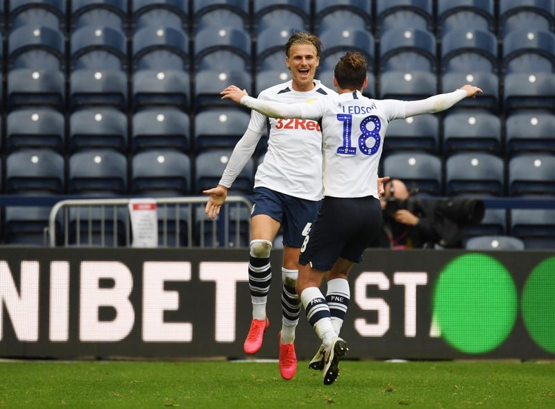 Preston's shots: 14. Preston's xG: 1.36. Blues' shots: 11. Blues' xG: 0.85.