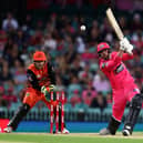 James Vince on his way to 95 in the BBL final for the Sydney Sixers. Photo by Brendon Thorne/Getty Images.