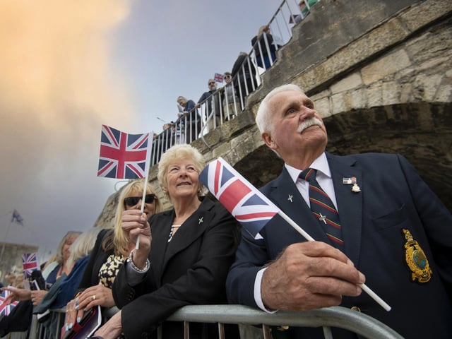 Hundreds of veterans packed into Broad Street, Old Portsmouth, to join Portsmouth service commemorating the 40th anniversary of the Falklands War