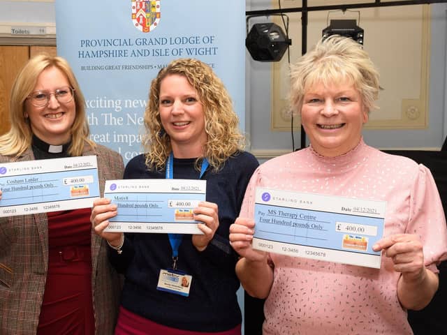 Pictured are Rev Amy Webb, Becky Stotesbury and Jo Jennings after receiving their Community Chest grants.

Picture: Keith Woodland (041221-44)