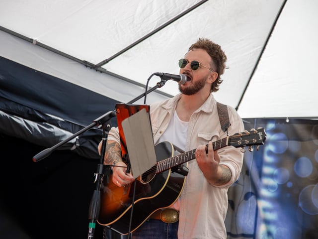 Victorious Festival gets under way this Friday as revellers begin to enter the site.Pictured - Local musicians performing early on FridayPhotos by Alex Shute