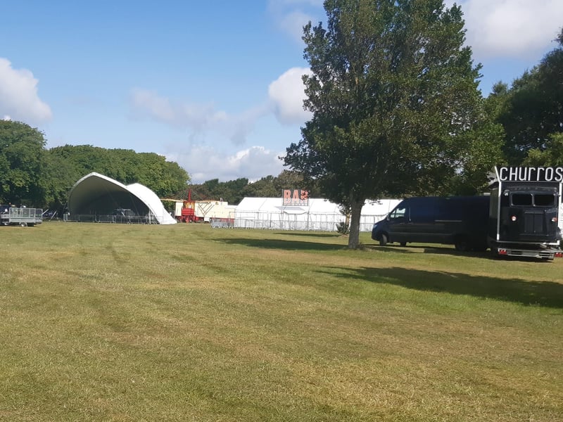 Vendors have started to arrange in the children's area