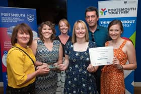 Flashback to 2019 - Southsea Beachwatch win the Community Volunteers award. Picture by Zooming Photography