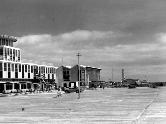 Looking east towards the War memorial we see the area behind Clarence Pier before the fairground was built.