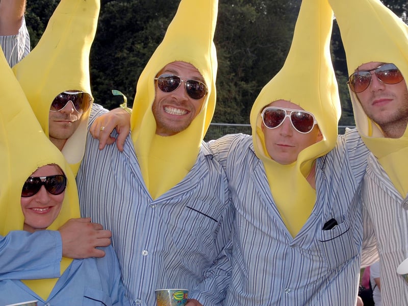 A pyjama-clad crew at Bestival in 2011