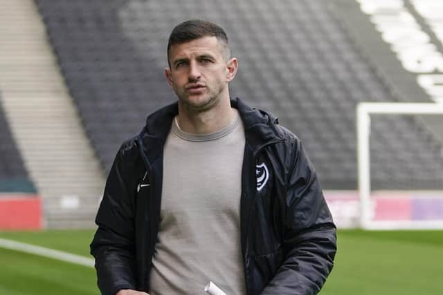 John Mousinho must decide which among Pompey's out-of-contract 13 players he wants to keep beyond the summer. Picture: Jason Brown/ProSportsImages