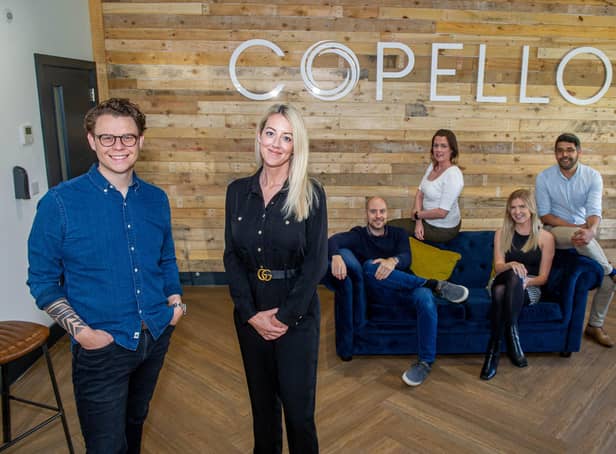Copello Global Ltd are a specialist Defence and Engineering recruitment company based in Segensworth.

Pictured: Directors,  Russell Baker and Lisa Pinhorne with staff Alastair Koller, Kayleigh Mascia, Emma Homann and Joel Celestine 
Picture: Habibur Rahman