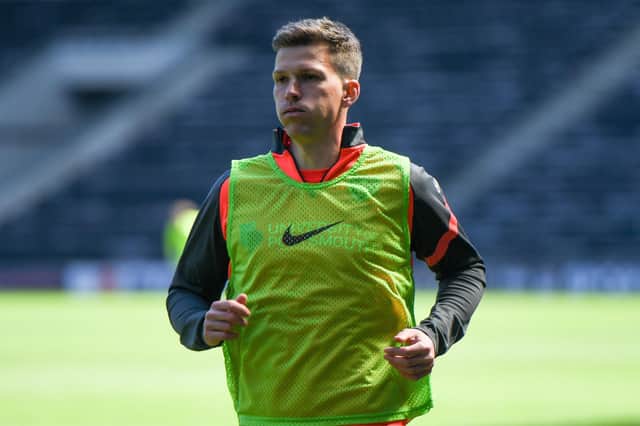 Central defender Paul Downing remains on the sidelines for Pompey's forthcoming friendly against Peterborough. Picture: Dennis Goodwin/ProSportsImages
