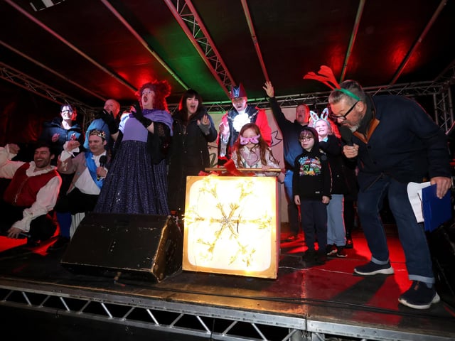 Merry Christmas! Hannah switches on the lights to kick start the festive period in Gosport.