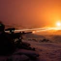 Pictured: Royal Marines from 45 Commando XRAY Company FSG (Fire Support Group) and members of ASG (Armoured Support Group) fire heavy weapons in Norway 2021. Photo: LPhot James Clarke