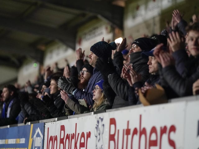 Goals from Colby Bishop and Alex Robertson sent the Pompey fans home happy