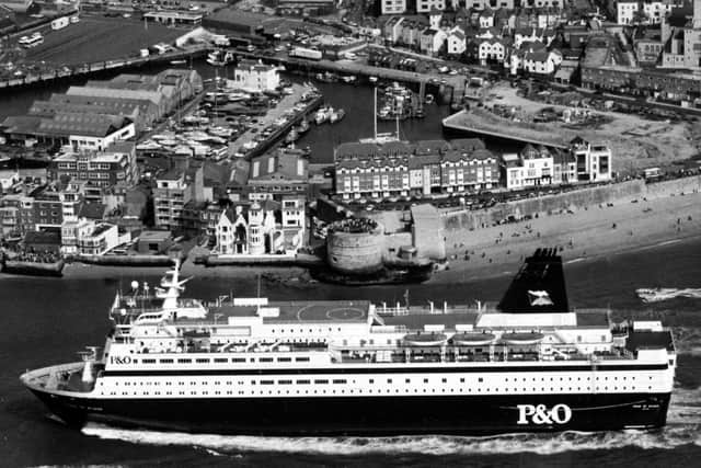 The Pride of Bilbao enters Portsmouth Harbour in 1989. Picture: The News PP5098