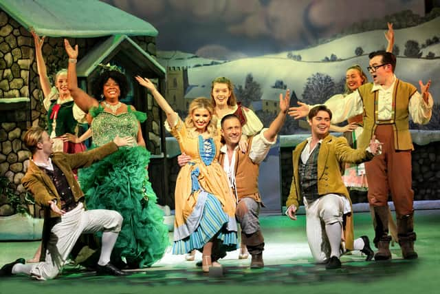 The ensemble for Jack and the Beanstalk, the panto for Christmas 2021 at The Kings Theatre, Southsea. Picture by Sheila Burnett