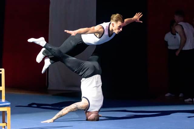 Physical instructors have put on an impressive display of athletic ability.