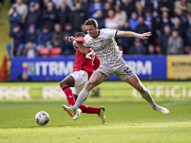 Conor Shaughnessy in the midst of battle at Charlton. Picture: Jason Brown/ProSportsImages