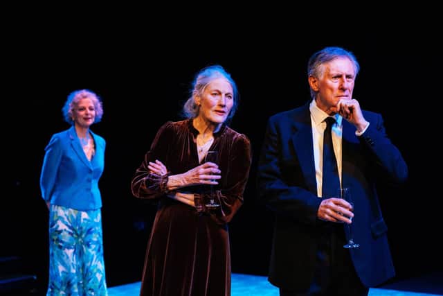 From left: Gillian Bevan, Gabriel Byrne and Geraldine James in 45 Years. Photo: Helen Murray
