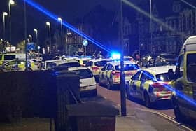 Police at a house on the corner of St Chad's Avenue and London Road in North End, Portsmouth, on January 30.