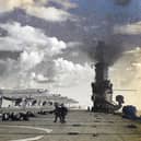 Swordfish aircraft are lined up on Ark Royals flight deck during her spring cruise in 1939. Note the arrestor cables which pilots had to use great skill to hook on to come to a halt when landing.
Picture: Courtesy of Tim King