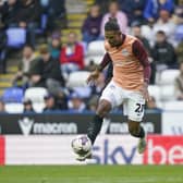 Tino Anjorin registered his first League One goal for Pompey at Reading, although had a mixed game. Picture: Jason Brown/ProSportsImages