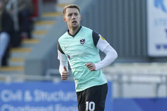 Joe Pigott was handed a rare Pompey league start for the Boxing Day trip to Exeter. Picture: Jason Brown/ProSportsImages