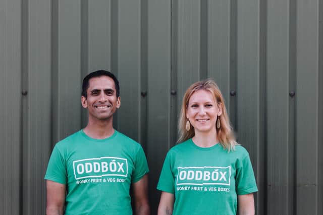 Deepak Ravindran, 41, and Emilie Vanpoperinghe, 39, set up Oddbox in London in 2016.