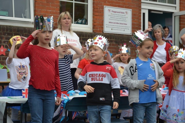 A Platinum Jubilee street party in the playground of Devonshire Infant School, Southsea