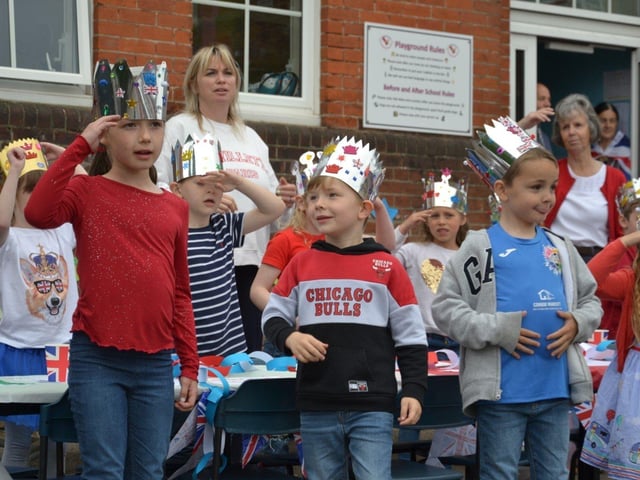 A Platinum Jubilee street party in the playground of Devonshire Infant School, Southsea
