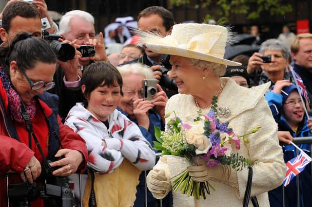 Her Majesty The Queen at Portsmouth Guildhall during her visit to the city in 2009.