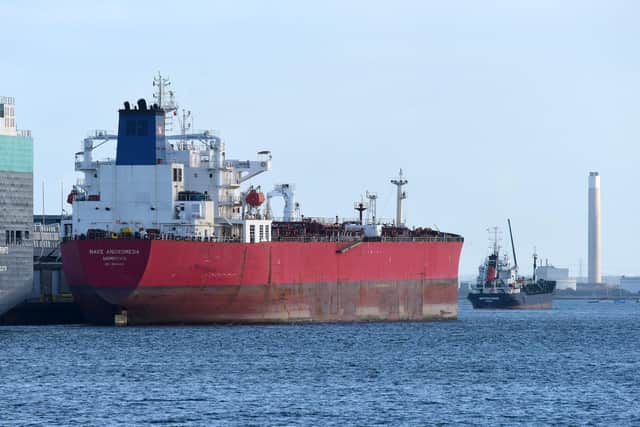Pictured: The Nave Andromeda at berth in Port of Southampton today, following the major incident off the east coast of the Isle of Wight after 7 stowaways were detained from the vessel after a reported hijacking. Photo: Simon Czapp/Solent News & Photo Agency
