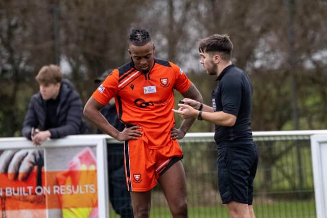 Rafa Ramos netted in AFC Portchester's defeat to Bashley Picture: Alex Shute