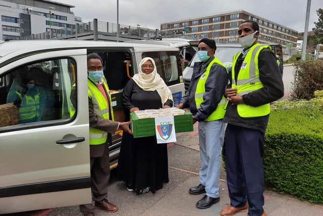 Volunteers from the Sudanese Community Portsmouth, from left: Bashier Abdalla, Arafa Ahmed Galaleden, Maher Deyab and Abdel Karim Hamad.