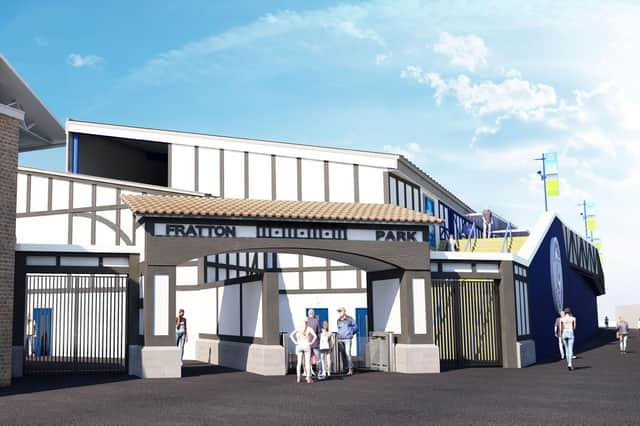 Designs for Pompey's redevelopment of the Milton End at Fratton Park. Picture: Portsmouth Football Club