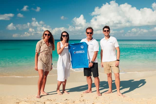 Pompey have agreed a new partnership with the Cayman Islands.