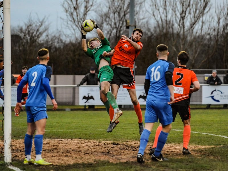 The Christchurch keeper collects a cross under pressure. Picture by Daniel Haswell