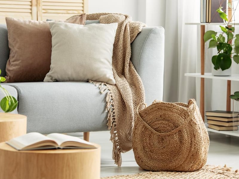 Buyers want to visualise themselves living in a property. Accessories such as blankets, throws, and scatter cushions help give a room a homely finishing touch.