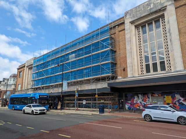 As yet unfinished commercial units inside the large empty Debenhams building in Southsea have been advertised as available to let online via property consultancy firm Vail Williams.