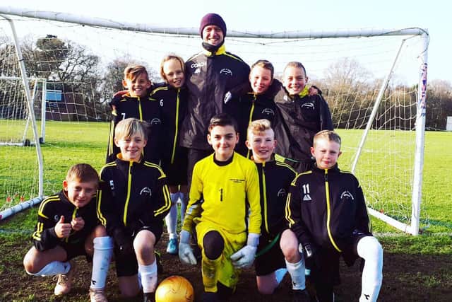 Gosport & Fareham's under-11 district side who raised money for Gosport Borough FC's 'Feed A Family' fund