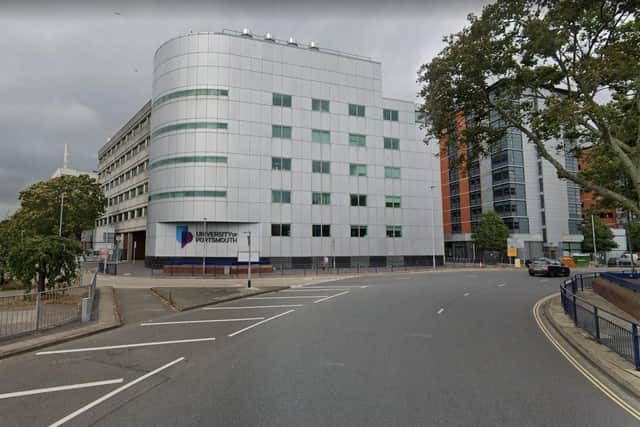 The fire broke out in a plant room in St Michaels Building, Portsmouth. Picture: Google Street View.