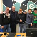 Ian James, Miles Henson, Harrison RB and Chris Carnegy with staff from Aiir.