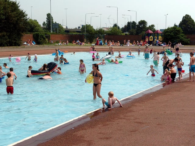 Happy days at the Hilsea Lido splash pool in July 2006 - it looks very different now
