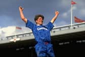 Darren Anderton celebrates his FA Cup semi-final strike at Highbury against Liverpool in April 1992. Picture: Shaun  Botterill/Allsport