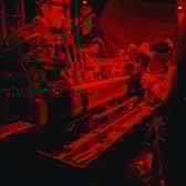 Chiddingfold's team prepare a Seafox mine disposal system for a night mission