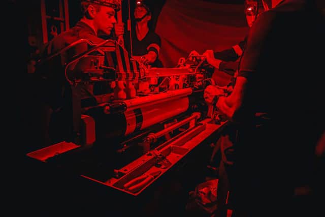 Chiddingfold's team prepare a Seafox mine disposal system for a night mission