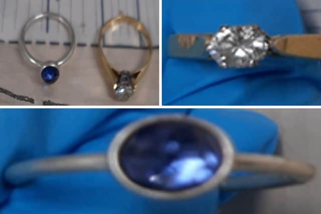 Two rings have been recovered by police, which they believe to have been stolen in the Fareham and Gosport areas. Picture: Hampshire and Isle of Wight Constabulary.