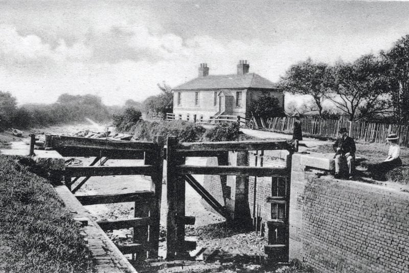 An undated picture, believed to show the Milton Locks area of Portsmouth, after the canal fell into disrepair in the middle of the 19th century.