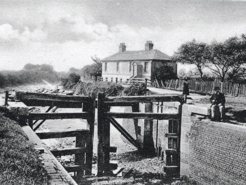An undated picture, believed to show the Milton Locks area of Portsmouth, after the canal fell into disrepair in the middle of the 19th century.