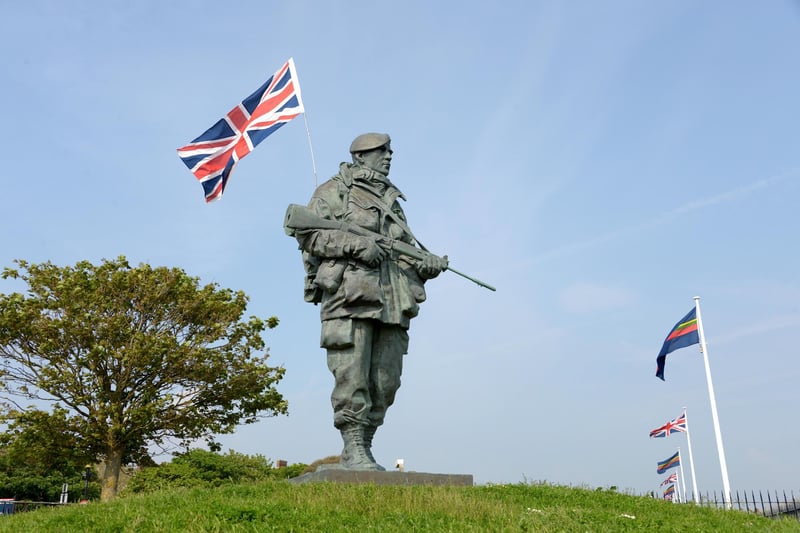 Roughly 9 miles into the run is the Yomper statue outside the Royal Marines Museum in Eastney, which is a memorial to those who fought in the Falklands conflict.

Picture: Paul Jacobs