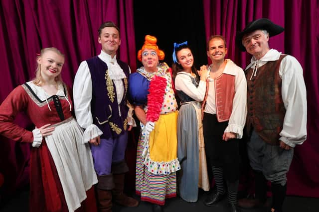 The cast of Beauty and The Beast launch their panto, Groundlings Theatre, Kent St, Portsea. The actors are, from left, Megan Crawford, James Edge, Keith Myers, Phoebe Saunders, Adam Boyle and Alasdair Baker
Picture: Chris Moorhouse   (jpns 191021-18)