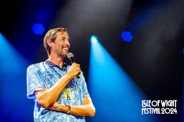 Peter Crouch started proceedings as he hosted a live recording of That Peter Crouch Podcast on the Big Top stage, ahead of England’s EUROs match against Denmark.